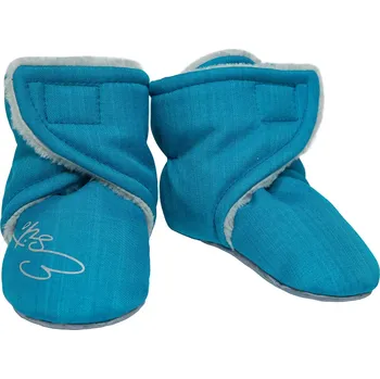 Capáčky ESITO | Capáčky barefoot Softshell Lamb Petrol - petrolejová / 1 - délka stélky: 11 cm