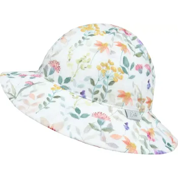 Klobouk ESITO | Dívčí klobouk mušelín Meadow - bílá / XXL