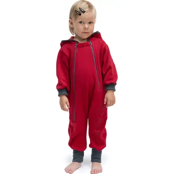 Kojenecká kombinéza ESITO | Teplákový overal rostoucí Warmkeeper Cerise red - červená / 80 - 86