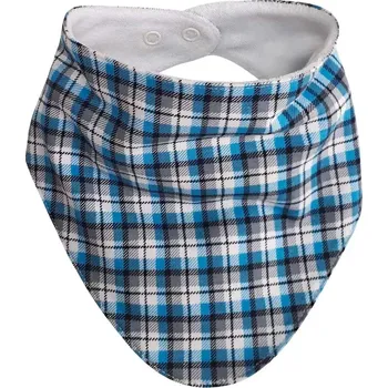 Bryndák ESITO | Slintáček bavlna potisk - tyrkysová kostka malá / UNI