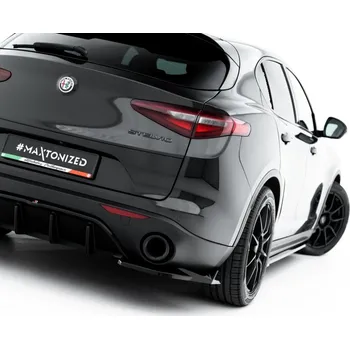 Tuning Splittery zadní boční V.2 Alfa Romeo Stelvio Mk1 černý lesklý plast