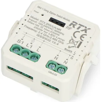 Relé Tuya - jednokanálové mini relé 10A - ZigBee - aplikace pro Android/iOS - RTX ZRS1LN-MR
