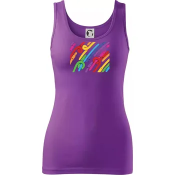 Dámské tričko Žížaly pruhy (Alexis Citrine) - Dámské tílko - XS ( Fialová )