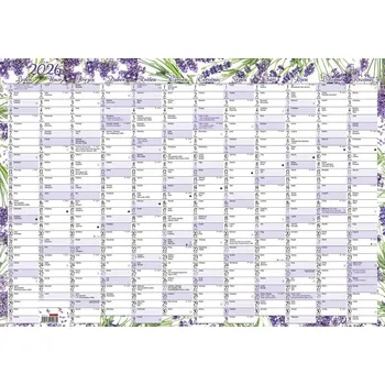 Kalendář Baloušek Tisk Nástěnný roční kalendář Levandule 2026