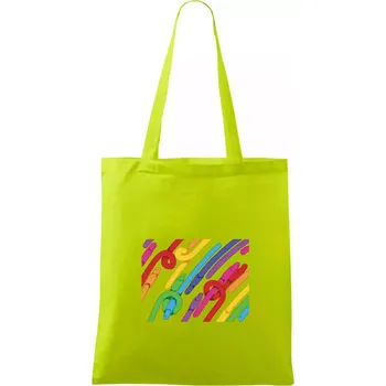 Žížaly pruhy (Alexis Citrine) - Taška bavlněná - 42 x 38 cm ( Limetková )