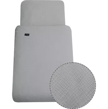 Povlečení ESITO | Luxusní dětské mušelínové povlečení Dove grey - šedá / 100 x 135, 60 x 40 cm