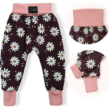 ESITO | Dětské tepláky s vysokým pasem Daisy - vínová / 110