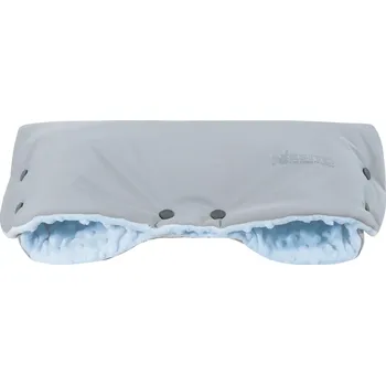 Rukávník ESITO | Rukávník ke kočárku Minky softshell RFX Blue - šedá / modrá / 45 x 53 cm