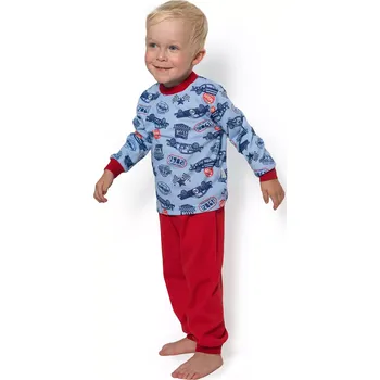 Dívčí pyžamo ESITO | Chlapecké dětské pyžamo Racing CLUB - červená / 116