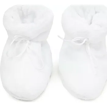 Capáčky ESITO | Kojenecké botičky Mikroplyš White star - bílá / 3 - délka stélky: 13 cm