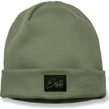 Kojenecké oblečení ESITO | Žebrovaná čepice rolled up Color Sage - zelená / 46