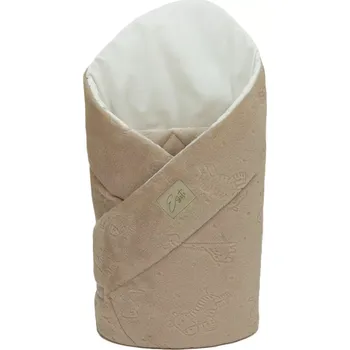 Zavinovačka ESITO | Mikroplyšová zavinovačka pro miminko ZOO Beige 85x85 cm - béžová / 85 x 85 cm