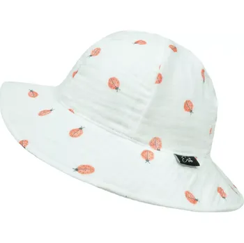 Klobouk ESITO | Dívčí klobouk mušelín Beruška - bílá / XS