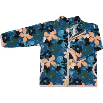 ESITO | Dětská BIO mikina Květy - petrolejová / 92