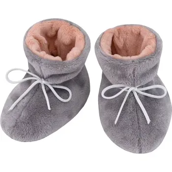 Chlapecké bačkory ESITO | Kojenecké botičky Minky Méďa - lososová / 3 - délka stélky: 13 cm