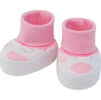 Capáčky ESITO | Kojenecké bačkůrky bavlna Mráček - růžová / New - délka stélky: 8 cm