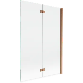 Vanová zástěna Mexen Mist sprchová zástěna 2-křídlová pravá 120 x 150 cm, transparentní, kartáčovaná měď - 8A9-120-002-65-00-P Vanové zástěny