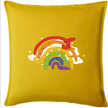 Polštář Žížaly duha (Alexis Citrine) - Polštář 50x50 - 50x50 - Pouze potah ( Žlutá )