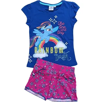 Dívčí pyžamo Sun City Dívčí pyžamo MY LITTLE PONY krátké s duhou modré Barva: Modrá, Velikost: 104