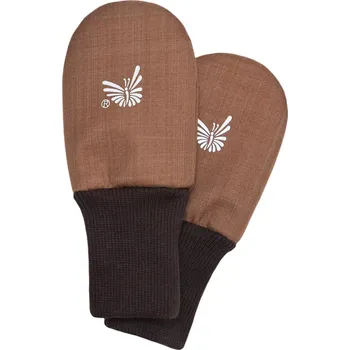 Rukavice ESITO | Zimní bezpalcové rukavice softshell s beránkem Lamb Brown - hnědá / 74 - 80