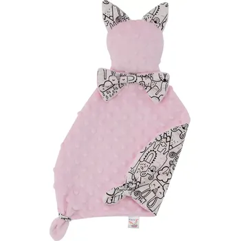 Příslušenství pro dětskou postel a kolébku ESITO | Muchláček ZOO Kočka - růžová / 43 x 30 cm