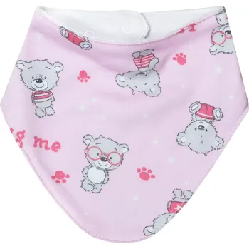 Bryndák ESITO | Slintáček bavlna Teddy bears Pink - růžová / UNI
