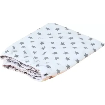 ESITO | Antibakteriální prostěradlo do kočárku Hvězda - bílá / 41 x 87 cm