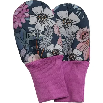 Rukavice ESITO | Rukavice softshell bezpalcové Garden bloom - šedá / 74 - 80