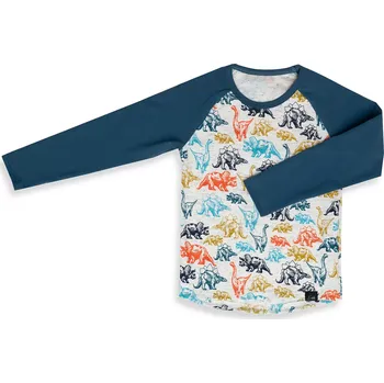 ESITO | Tričko s dlouhým rukávem Dinouši - petrolejová / 98