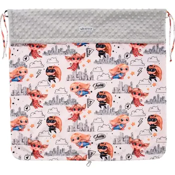 Dětská deka ESITO | Nepadací deka MINKY Superholka - stříbrná / 87 x 71 cm