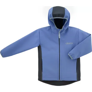 Kojenecká bunda ESITO | Dětská jarní softshellová bunda DUO Blue - modrá / 110