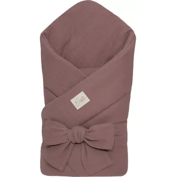 Zavinovačka ESITO | Mušelínová zavinovačka pro miminko Brown 85x85 cm - hnědá / 85 x 85 cm