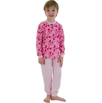 Dívčí pyžamo ESITO | Dívčí pyžamo Srdíčka malina - malinová / 122