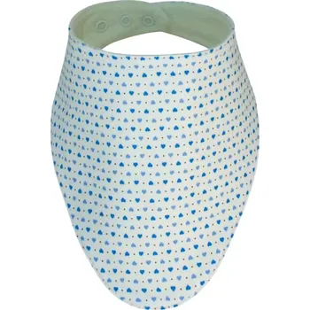 Bryndák ESITO | Slintáček bavlna srdce - srdce bílá / modrá / UNI