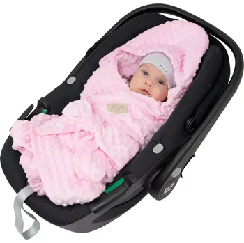 Fusak ESITO | Fusak, zavinovačka do autosedačky Minky Pink - růžová / 101 x 112 cm