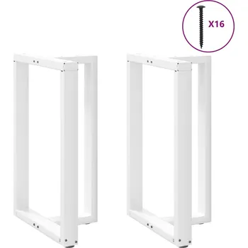 Konferenční stolek vidaXL Nohy barového stolu ve tvaru T, 2 ks, bílé, 60 x 35 x (90-91) cm, ocel
