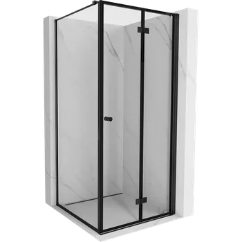 Mexen Mist-F skládací sprchový kout pravý 95 x 95 cm, černý rám, černý - 8A6T-095-095-70-70-P Sprchové kouty