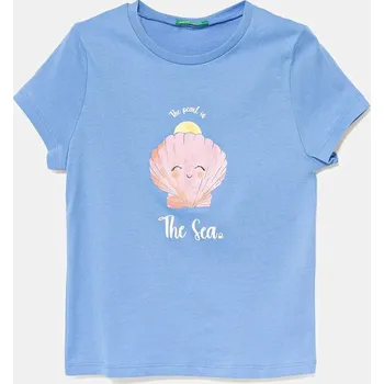 Chlapecké tričko Dětské bavlněné tričko United Colors of Benetton modrá barva, 3I1XG10JJ 3I1XG10JJ.P.Seasonal 55X, vel. 104