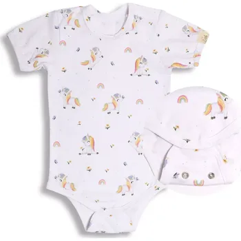 ESITO | Rostoucí bodyčko pro miminka KR Unicorn - bílá / 74 - 80