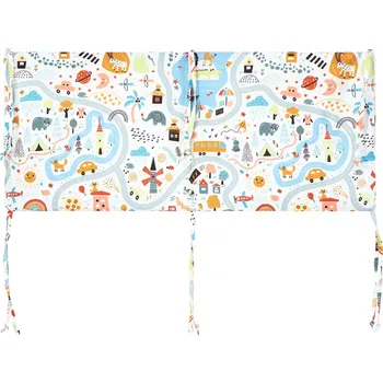 Příslušenství pro dětskou postel a kolébku ESITO | Luxusní mantinel do postýlky Minky World - modrá / 28 x 60 cm