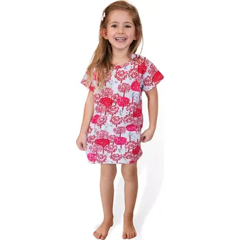 Dívčí noční košile ESITO | Dívčí noční košile Stromy - červená / 110