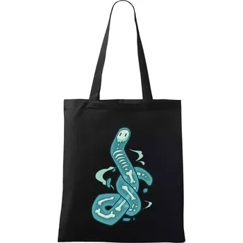 Nákupní taška Anatomicky korektní duch žížaly (Alexis Citrine) - Taška bavlněná - 42 x 38 cm ( Černá )
