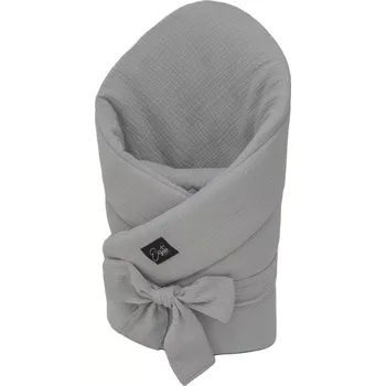 Zavinovačka ESITO | Mušelínová zavinovačka pro miminko Dove grey 85x85 cm - šedá / 85 x 85 cm