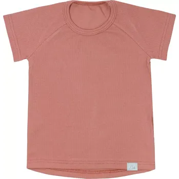 ESITO | Žebrované tričko s krátkým rukávem Tomi Coral - růžová / 122