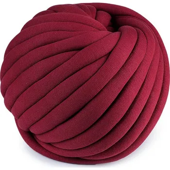 Galanterie Příze Marshmallow silná Ø23 mm 750 g, barva 12 (911) červená tmavá