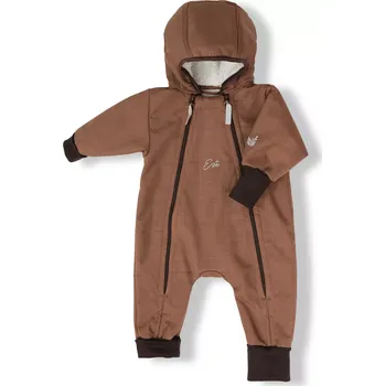 Kojenecká kombinéza ESITO | Rostoucí zimní softshellová kombinéza Lamb Brown - hnědá / 56 - 62