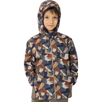 Kojenecká bunda ESITO | Dětská jarní softshellová bunda DUO Geometrics - béžová / 98