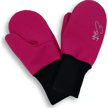 Rukavice ESITO | Palcové rukavice softshell Raspberry pink - malinová / 2 - 3 roky