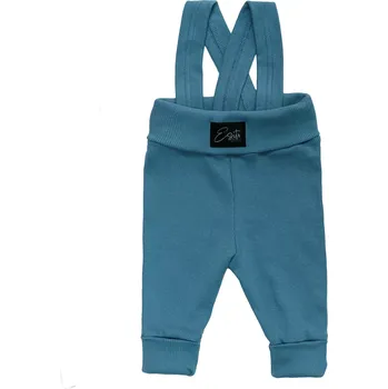 ESITO | Rostoucí žebrované kalhoty s laclem Color Blue - modrá / 62 - 68