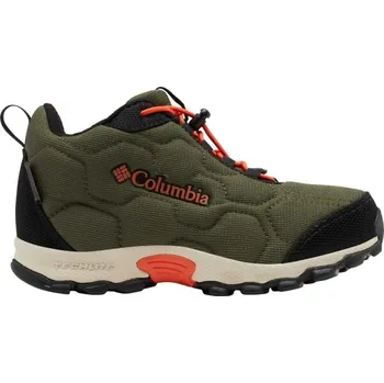 Dívčí obuv Dětské trekingové boty Columbia YOUTH FIRECAMP MID SLEDDER WP 4.5 Khaki, Oranžová, Béžová